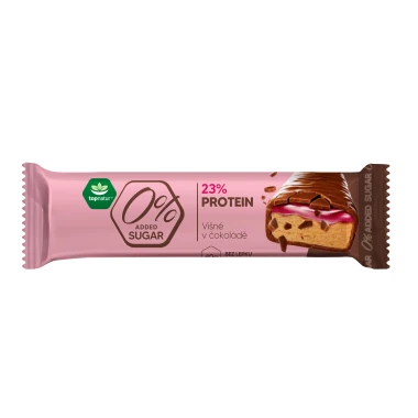 Topnatur 0% SUGAR proteinová tyčinka Višně v čokoládě 40g