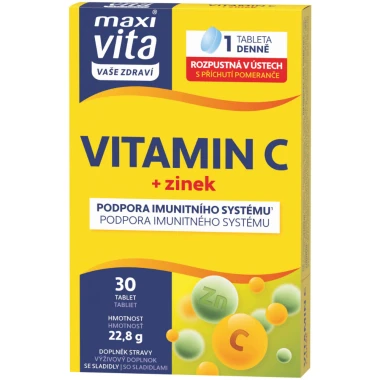 Maxi Vita Vaše Zdraví Vitamin C + zinek 30 tablet