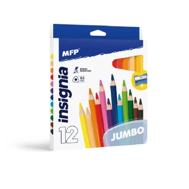 Pastelky MFP 12 ks JUMBO triangular s ořezávátkem