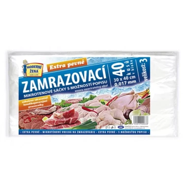 Zamrazovací sáčky extra pevné 30 x 40 cm, 40 ks