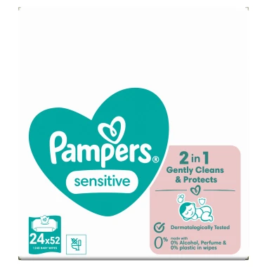 Pampers Sensitive Baby Čisticí ubrousky 24 x 52 ks