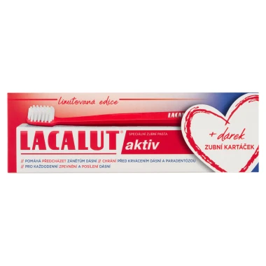 Lacalut Aktiv speciální zubní pasta 75ml + zubní kartáček