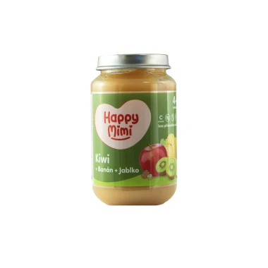 Happy Mimi ovocný příkrm 190g Kiwi/Banán
