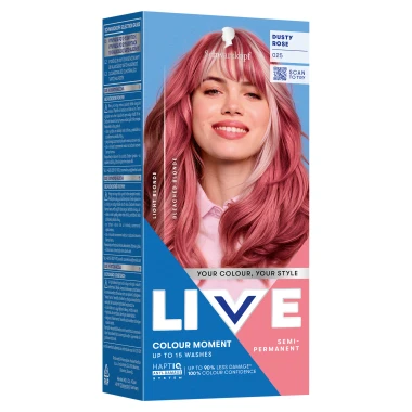Schwarzkopf Live Colour Moment Semi-Permanent barva na vlasy 025 kouřově růžová