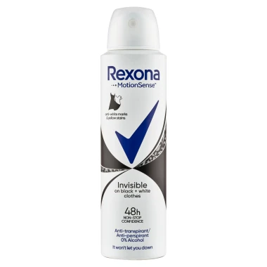 Rexona Invisible Black and White Antiperspirant sprej 150ml