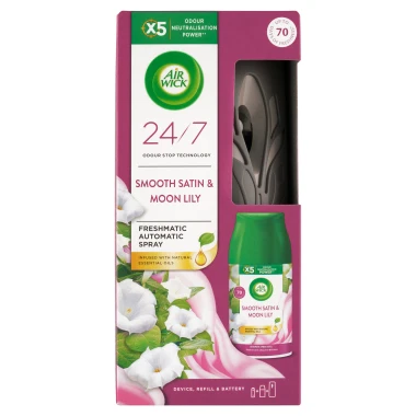 Air Wick Freshmatic Difuzér a náplň do osvěžovače vzduchu jemný satén a měsíční lilie 250ml