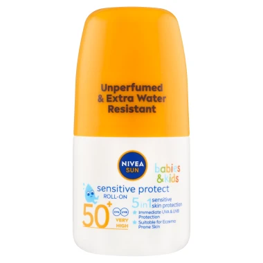 Nivea Sun Sensitive Protect Dětské mléko na opalování v kuličce OF 50+ 50 ml