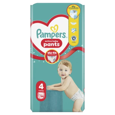Pampers Active Baby Pants, vel. 4, 54 ks