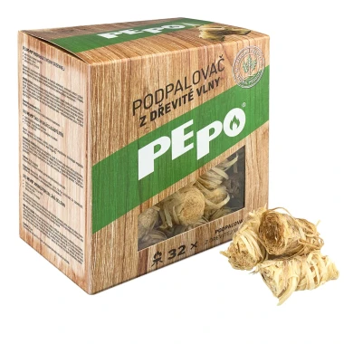 PE-PO podpalovač z dřevité vlny 32 ks