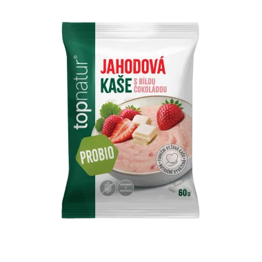 Topnatur Probio kaše jahoda s bílou čokoládou 60 g