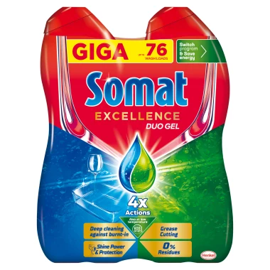 Somat Excellence Duo Gel do myčky na nádobí 2 x 684 ml