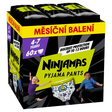 Ninjamas Pyjama Pants Kosmické lodě, 7 Let, 17kg-30kg