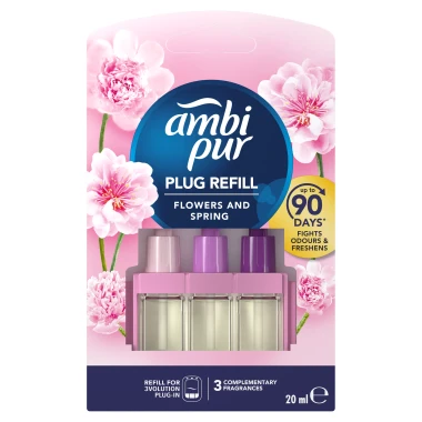 Ambi Pur Elektrický osvěžovač vzduchu s náhradní náplní Ambi Pur Flowers & Spring 20 ml
