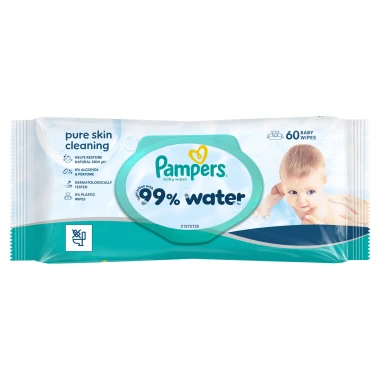 Pampers 99 % vody Dětské čisticí ubrousky 60 ks