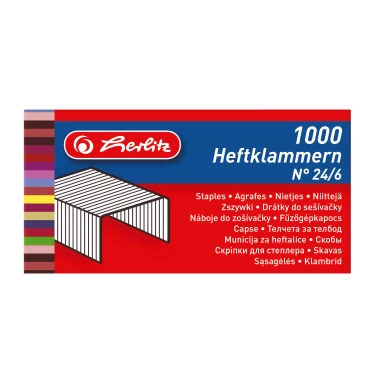 Drátky do sešívačky, 1000ks, 24/6