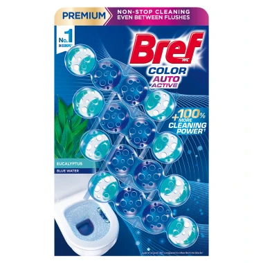 Bref Color Aktiv Eucalyptus Tuhý WC blok 4 x 50 g