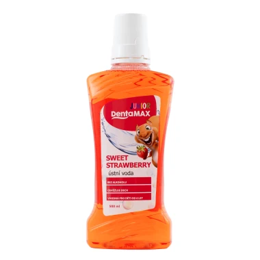 DentaMAX Ústní voda bez alkoholu JUNIOR Strawberry 500 ml