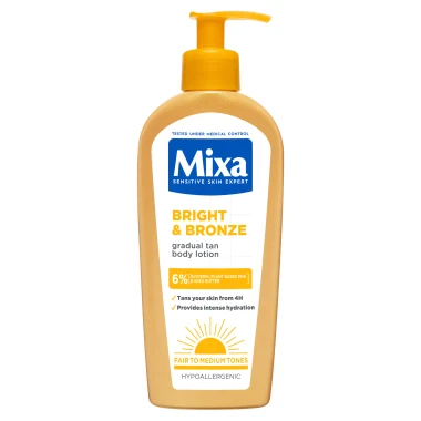 Mixa Bright & Bronze pro světlé až střední tóny pleti tónovací tělové mléko 250 ml