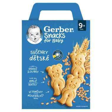 GERBER Snacks dětské sušenky 180g