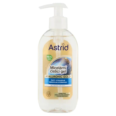 Astrid Hyaluronic Gold micelární čisticí gel 200 ml