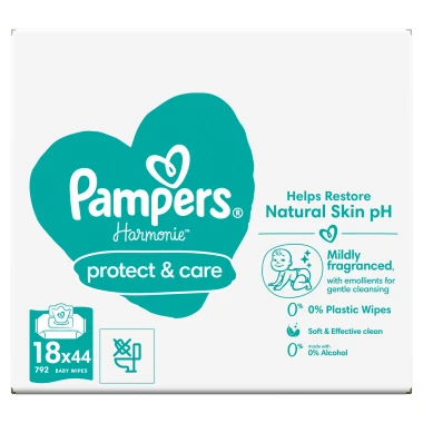 Pampers Harmonie Protect & Care Čisticí ubrousky, 792 ks