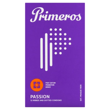 Primeros Passion Kondomy S Vroubky A Nopky, 12 ks