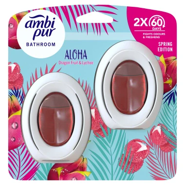 Ambi Pur Bathroom ALOHA Osvěžovač vzduchu Dragon Fruit & Lichee 2 ks