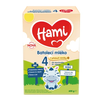 HAMI 4 batolecí mléko s příchutí vanilky 600g