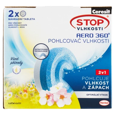 Ceresit Stop Vlhkosti Aero 360° náhradní tablety luční kvítí 900 g