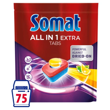 Somat All in 1 Extra Lemon & Lime tablety do myčky nádobí 75 ks