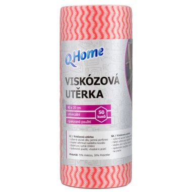 Q-Home Viskózová utěrka, mix barev, 50 ks