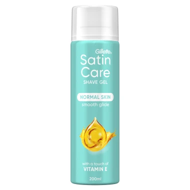 Gillette Satin Care Touch of Vitamin E Dámský gel na holení s vitaminem E 200 ml