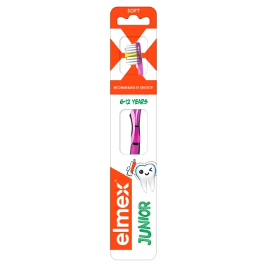 elmex® Junior dětský zubní kartáček měkký pro děti ve věku 6-12 let 1 ks