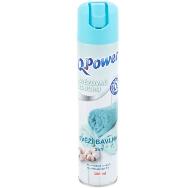 Q-Power Osvěžovač vzduchu svěží bavlna 2v1 300 ml