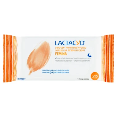 Lactacyd Femina Ubrousky pro intimní hygienu 15 ks