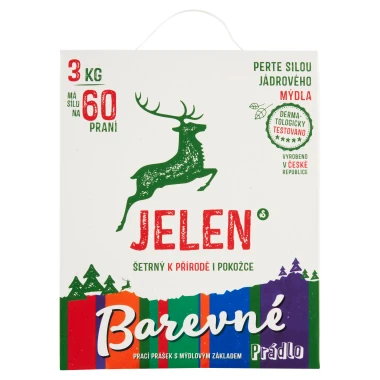 Jelen Prací prášek s mýdlovým základem na barevné prádlo 60 PD