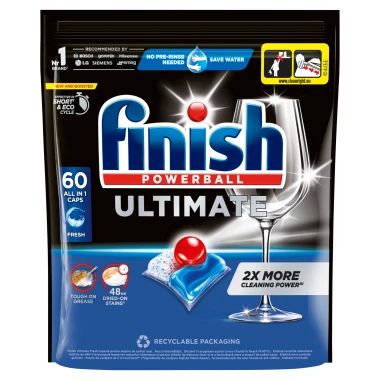 Finish Ultimate kapsle do myčky nádobí - Fresh 60 ks