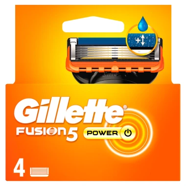Gillette Fusion5 Power Náhradní holicí hlavice s větším zvlhčujícím páskem 4 ks