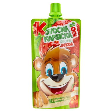 Kubík 100% ovocná kapsička jablko-banán-JAHODA 100g