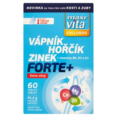 Maxi Vita Exclusive Vápník hořčík zinek forte+ 60 tablet 91,2g