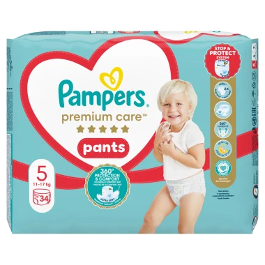 Pampers Premium Care Pants, vel. 5, 34 ks