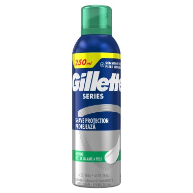 Gillette Series Zklidňující Pěna na holení s aloe vera 250 ml