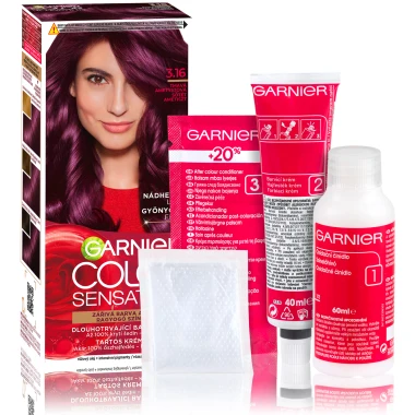 Garnier Color Sensation Permanentní barva na vlasy 3.16 tmavá ametystová, 60+40+10ml