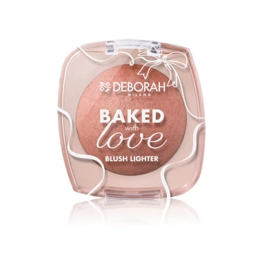 Deborah Milano Baked with Love Blush Lighter Zapečená tvářenka a rozjasňovač 03 Natural Bronze (warm) 16,5 g