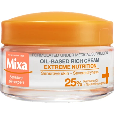 MIXA Extreme nutrition bohatý výživný krém s pupalkovým olejem, 50ml