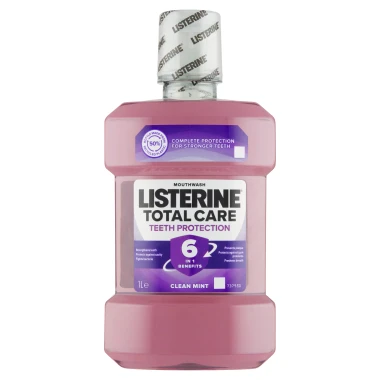 LISTERINE Total Care Teeth Protection Clean Mint Ústní voda s fluoridem 1 l