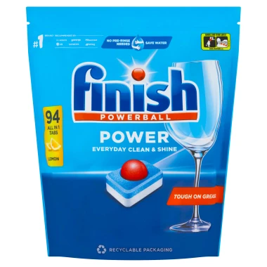 Finish Powerball Power All in 1 Tablety do myčky nádobí Lemon 94 ks