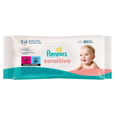 Pampers Sensitive Baby Čisticí ubrousky 80 ks
