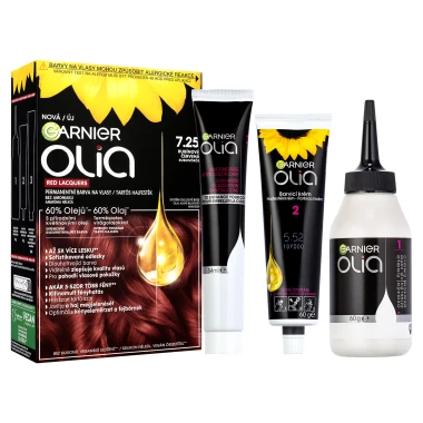 Garnier Olia Red Lacquers permanentní barva na vlasy 7.25 rubínová červená
