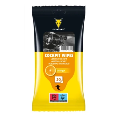 Coyote Cockpit Wipes čisticí ubrousky pomeranč 30 ks